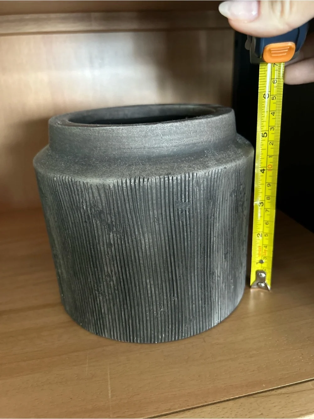 Better Homes And Gardens Textured Gray Ceramic Accent Vase